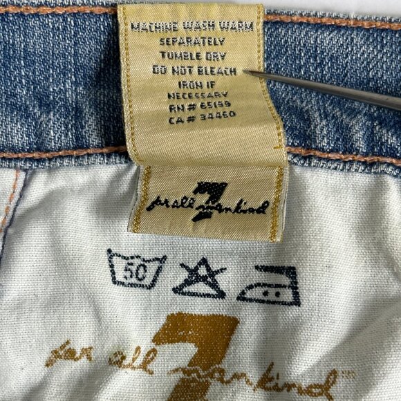 7 For All Mankind Dojo Jeans Women's High Rise Wide Flare Wide Leg Bootcut 30/33 - Picture 13 of 14